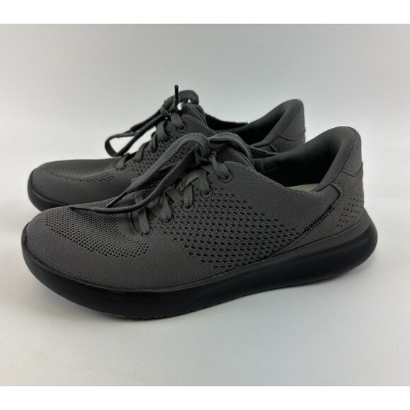 Kizik Lima Knit Sneaker Graphite Gray Lace Up Hands Free Comfort Womens 8.5 Wide - Picture 2 of 12